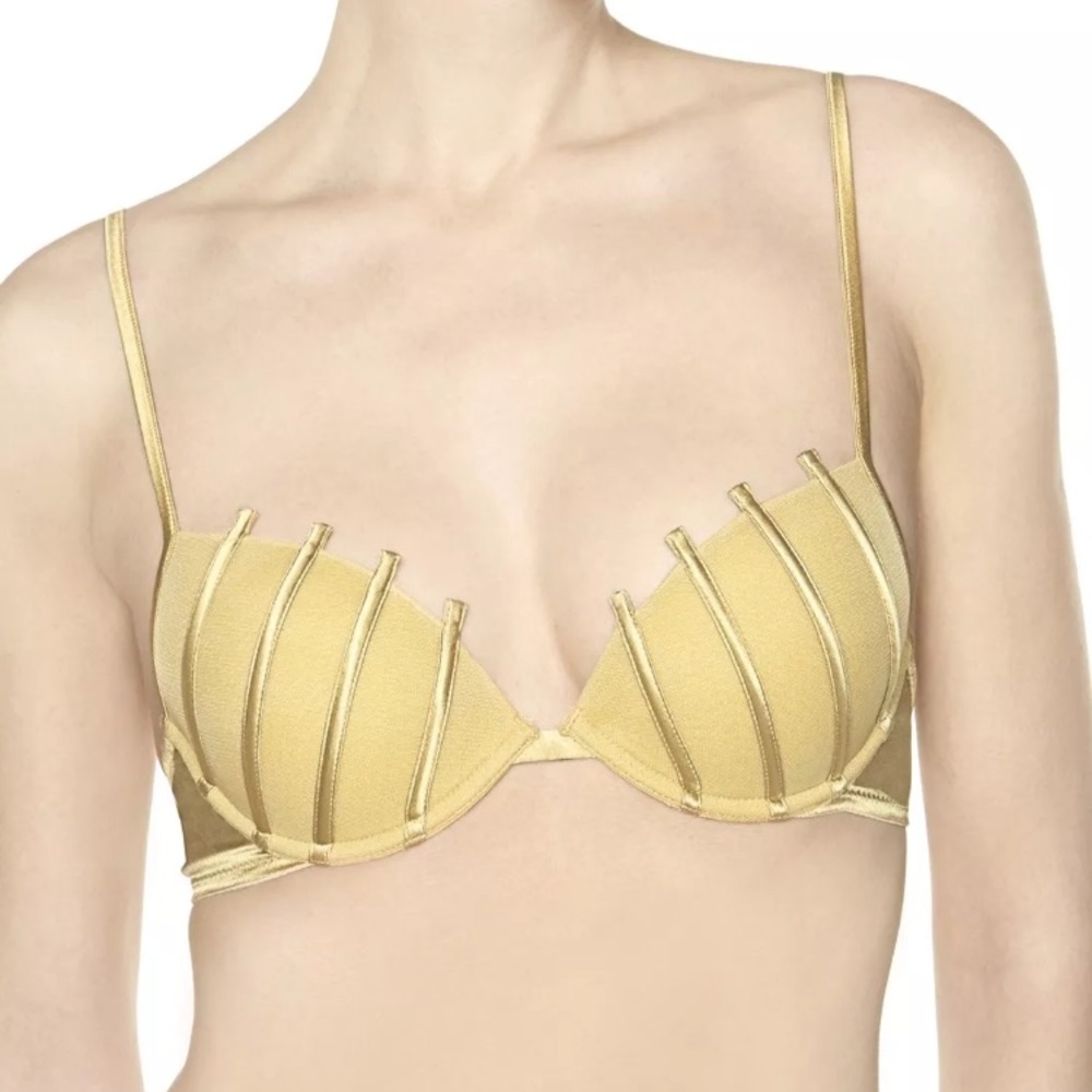 La Perla Graphique Couture Yellow Push-Up Bra sz.36B